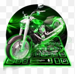 Green Neon Bike Keyboard - Motorcycle Emoji,Motorcycle Emoticons