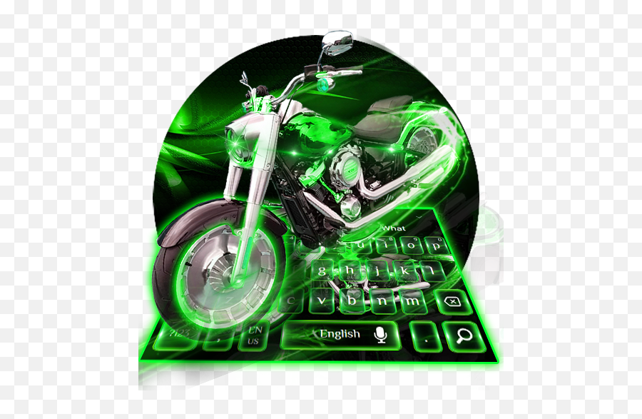 Green Neon Bike Keyboard - Motorcycle Emoji,Motorcycle Emoticons