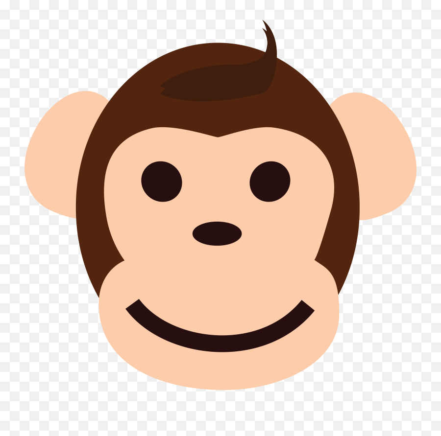 Happy Monkey Face Clipart - Monkey Face Clipart Emoji,Monkey Emoji Facebook