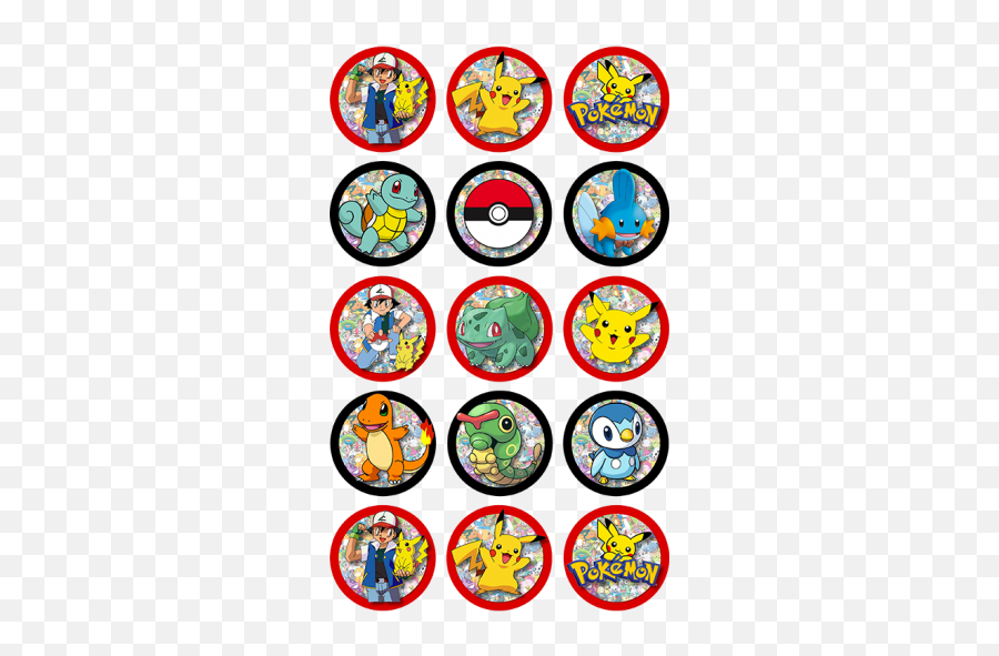 Pokémon 15x 2u2033 Or 30x 15u2033 Cupcakes - Vintage Halloween Bottle Cap Emoji,Emoji Cupcakes