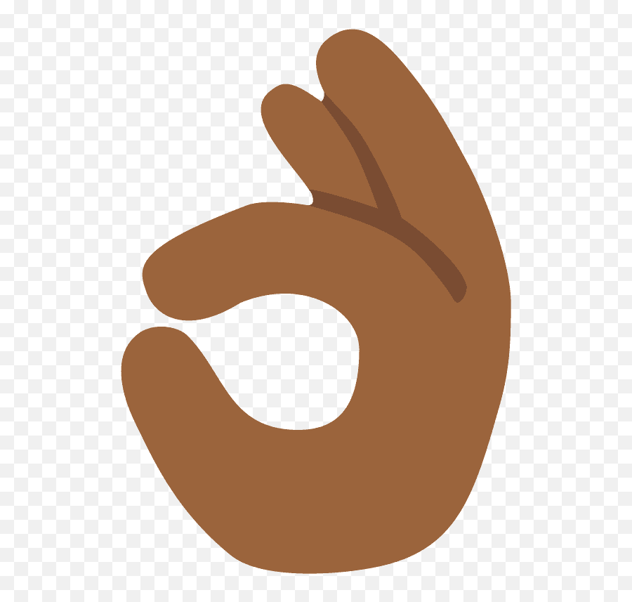 Ok Hand Emoji Clipart - Emoji Ok Hand Transparent,Brown Hand Emoji