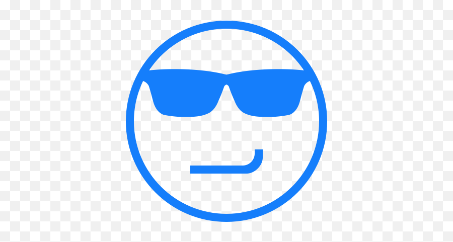 Smirking Face Sunglasses Icon - Confident Emoji Black And White,Zip Emoticons