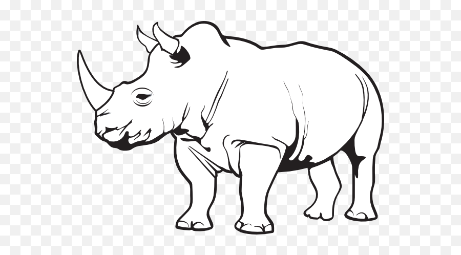 Rhinos Drawing Tribal Transparent Png Clipart Free - Rhino Black And White Emoji,Rhino Emoji