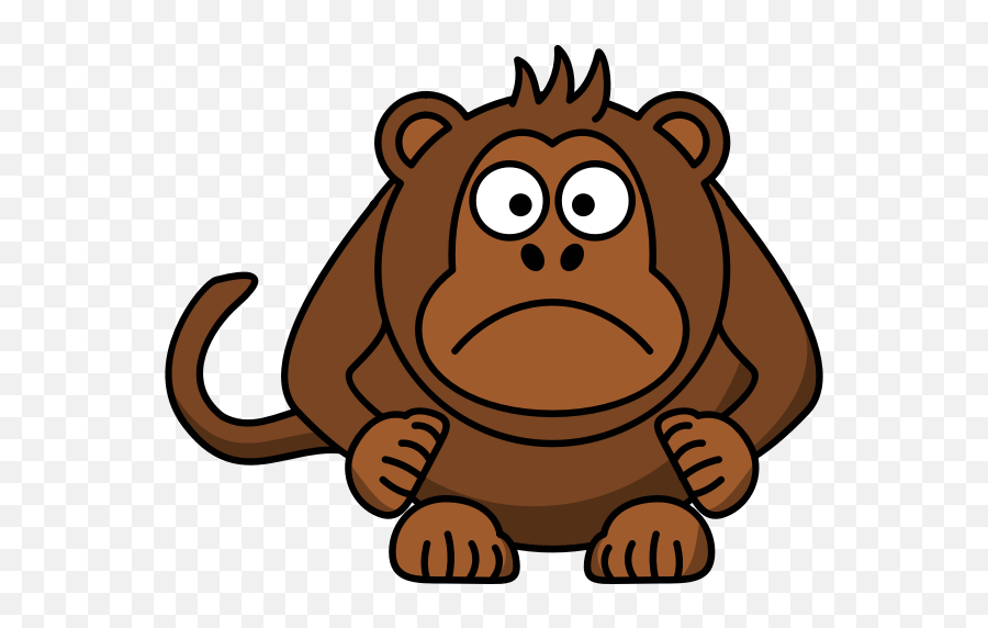 Angry Cartoon Monkey - Cartoon Monkey Clipart Emoji,Thinking Emoji