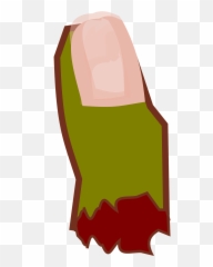 Finger Zombie Cut Wound Hurt - Clipart Emoji