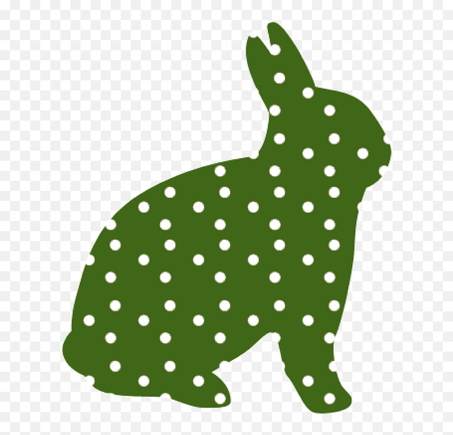 Bunny Easter Green Dotted Rabbit - Orange Polka Dotted Rabbit Emoji,Bunny Ears Emoji