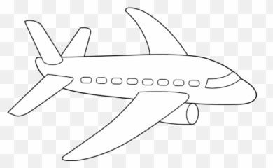 Airplane Coloring Page Free Clip Art - Outline Pictures Of Aeroplane Emoji,Black Airplane Emoji