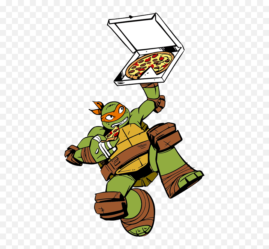 Ninja Turtles Png - Michelangelo Ninja Turtles Pizza Emoji,Emoji Eating Pizza