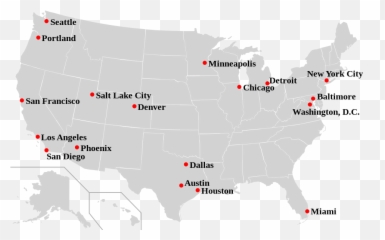 Us Sanctuary Cities Map - United States Largest Emoji