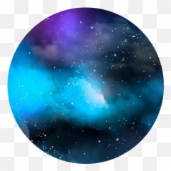 Space Circle Galaxy Background Blue - Milky Way Emoji