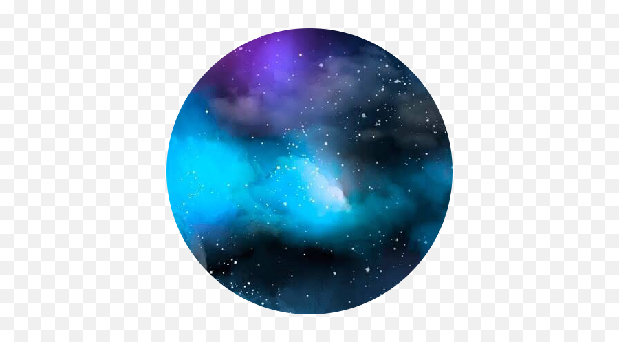 Space Circle Galaxy Background Blue - Milky Way Emoji,Galaxy Emoji Background