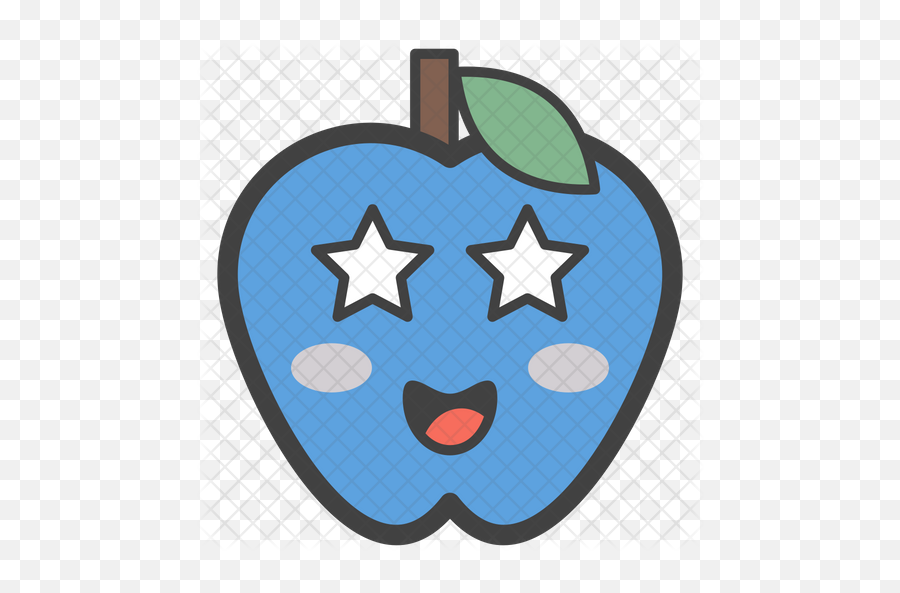 Heart Eyes Apple Emoji Icon Of Colored - Oriental Weavers Lanai,Blue Heart Eyes Emoji
