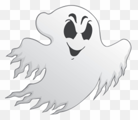 Transparent Spooky Ghost Clipart - Spam Emoji