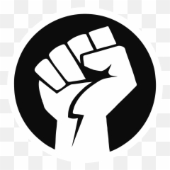 Black Fist Clipart - And White Emoji