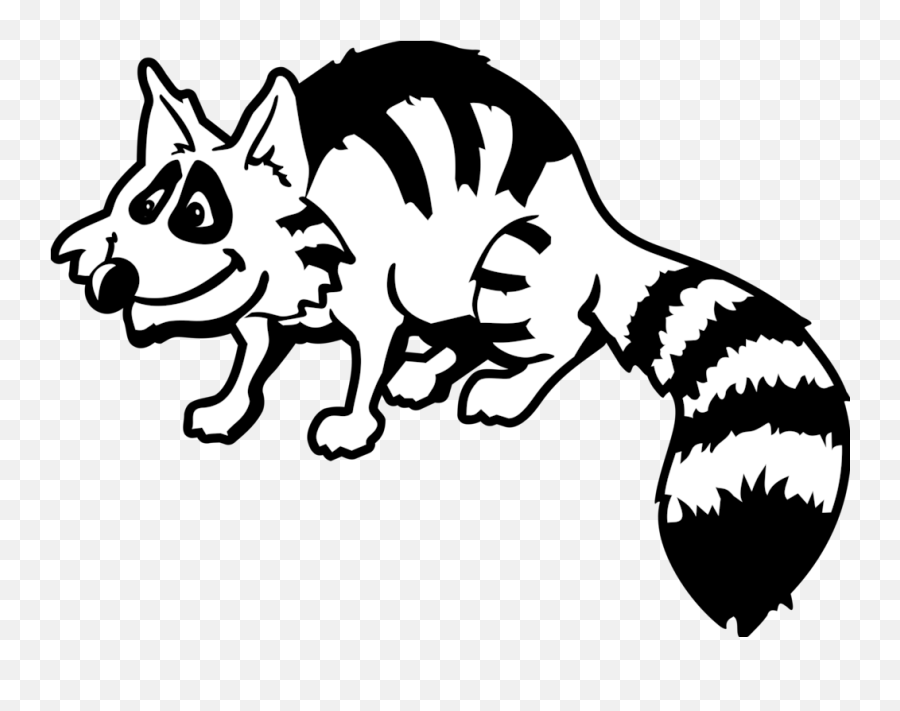 Drawing Raccoon Tree Transparent Png - Raccoon Clipart Black And White Emoji,Skunk Emoji Copy And Paste