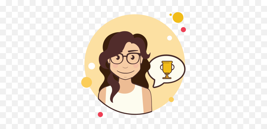Long Hair Girl Trophy Icon - Icon Emoji,Trophy Emoji Transparent
