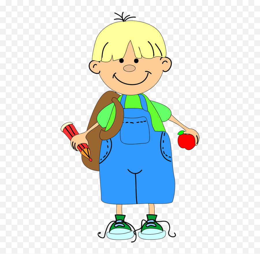 Clipart Walking Boy School Bag Clipart Walking Boy School - Çocuk Clipart Emoji,Emoji School Bag