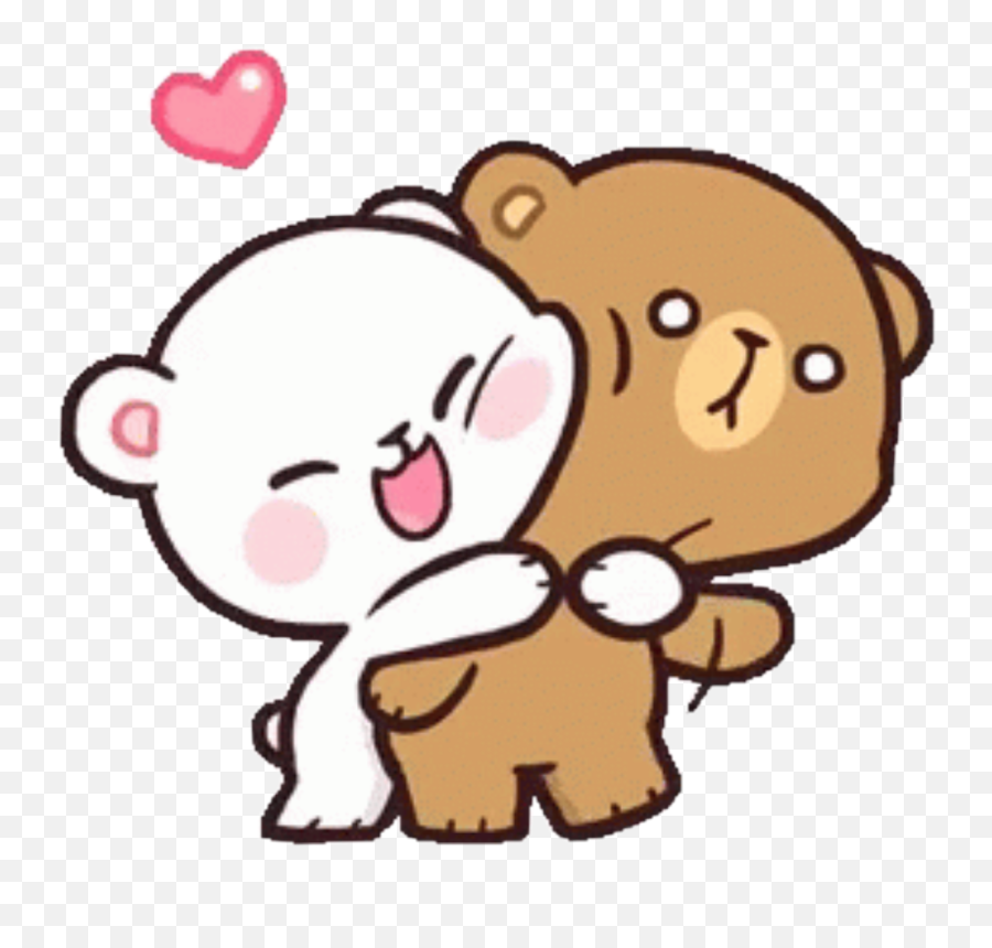 Milkandmocha Cute Kawaii Sticker - Just Wanted To Say I Love You Gif Emoji,Bear Hug Emoji