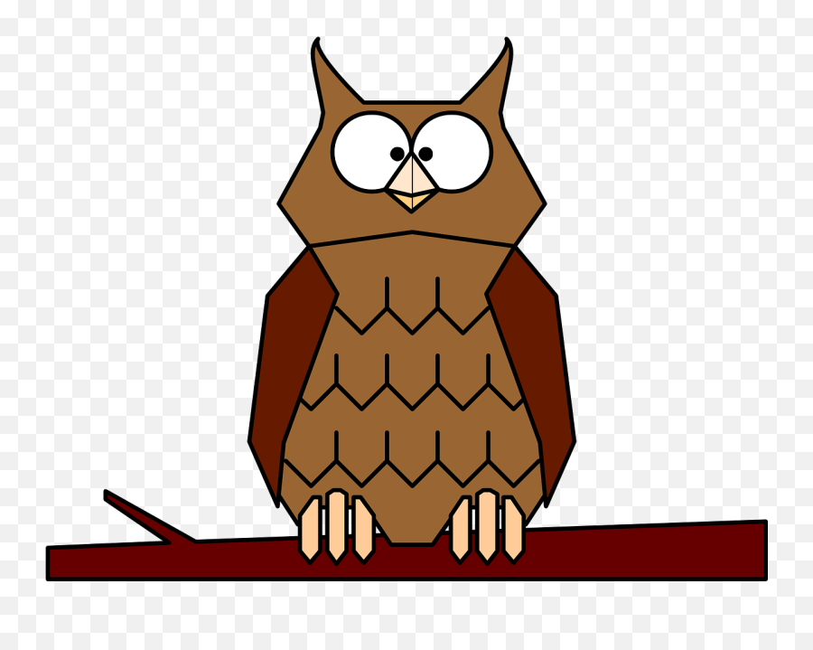 Owls Brown Birds Sitting Tree - Great Horned Owl Clip Art Emoji,Brown Thumbs Up Emoji
