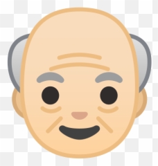 Old Man Emoji With Light Skin Tone Meaning And Pictures - Cartoon Old Man Face,Old Man Emoji