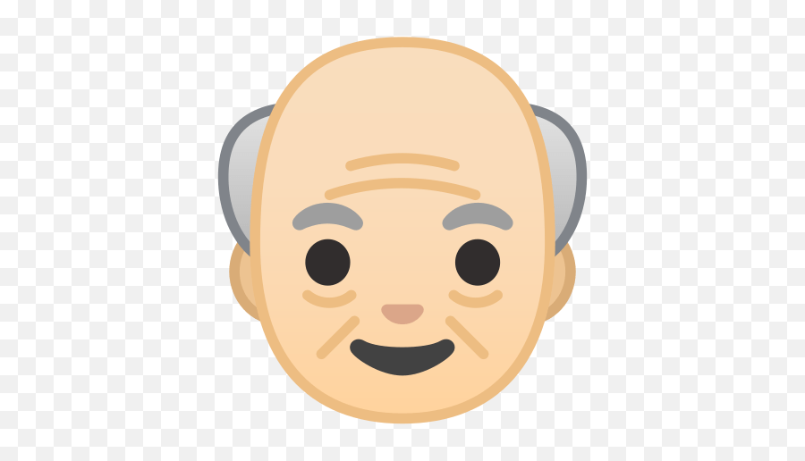 Old Man Emoji With Light Skin Tone Meaning And Pictures - Cartoon Old Man Face,Old Man Emoji