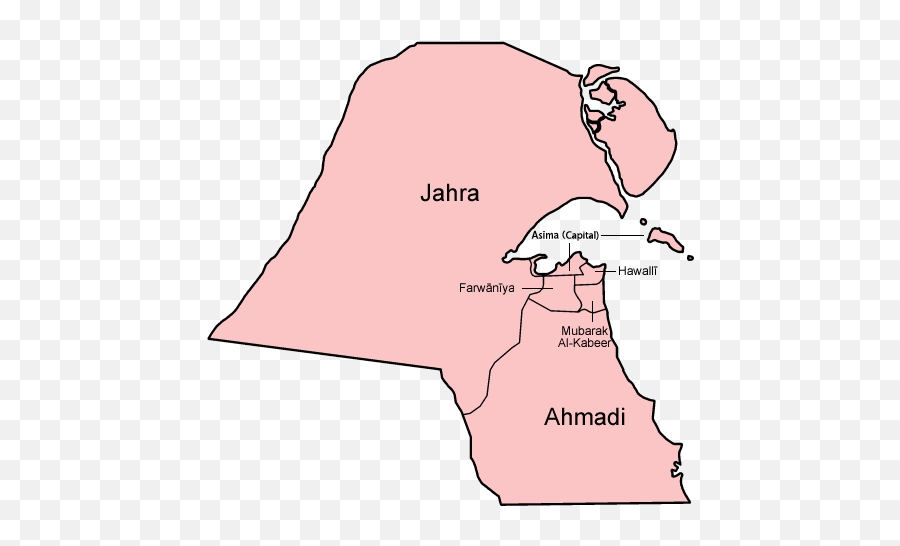 Atlas Of Kuwait - Kuwait Map With Governorate Emoji,Puerto Rico Flag Emoji