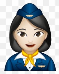 Emoji - Transparent Flight Attendant Icon