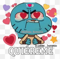 Mundo De Stickers For Whatsapp - Amazing Word Of Gumball Heart Meme Emoji,Gumball Emoji