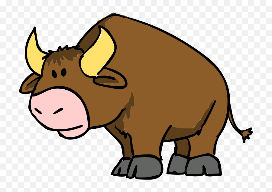 Bull Cartoon 04 - Bull Clipart Emoji,Proud Of You Emoji