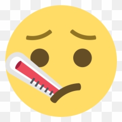 Emojione 1f912 - Meningitis Symptoms Emoji,Sad Emoji