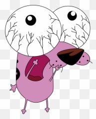 Scared Cartoon Eyes - Courage The Cowardly Dog Emoji