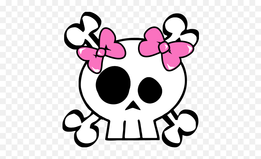 Free Girl Skull Cliparts Download Free Clip Art Free Clip - Skull And Crossbones Pink Emoji,Skull Emoticons