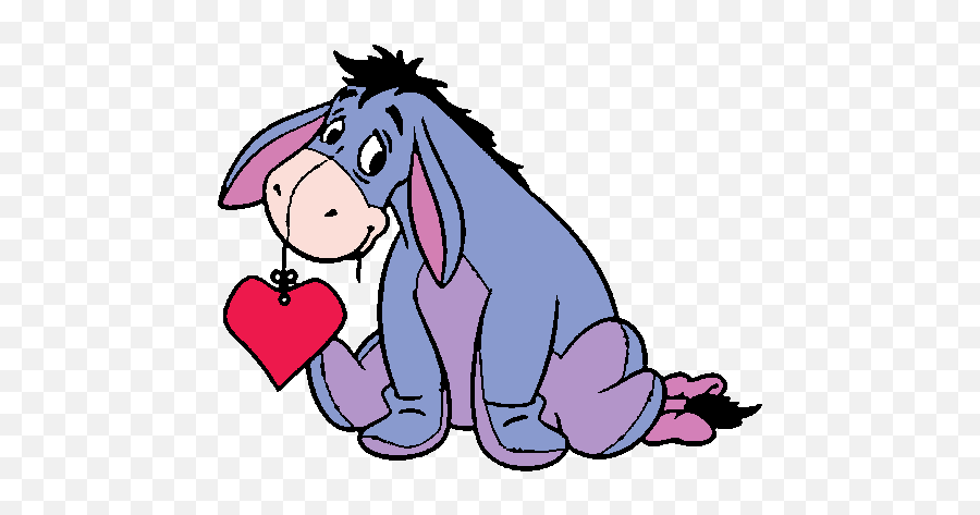 Valentines Day Disney Valentine Clip - Eeyore Valentine Emoji,Emoji Valentine Cards