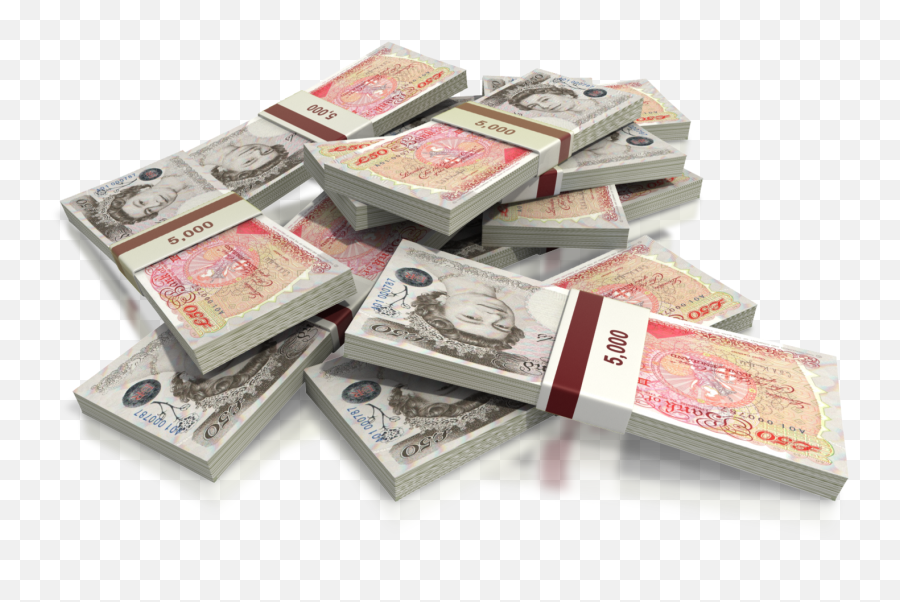 Uk Money Png Clipart - Stacks Of 50 Pound Notes Emoji,Money With Wings Emoji