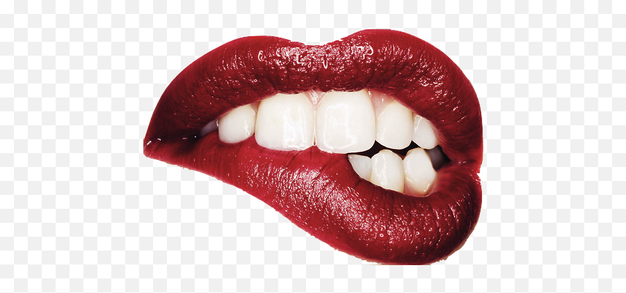 Biting Lips Transparent Png Clipart - Red Lips Emoji,Bite Lip Emoji