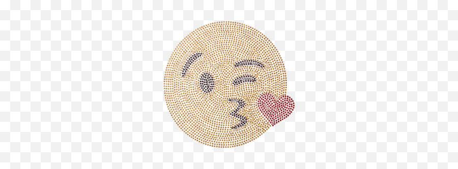 Wink Kiss Emoji - Medium Needlework,Emoji With Kiss
