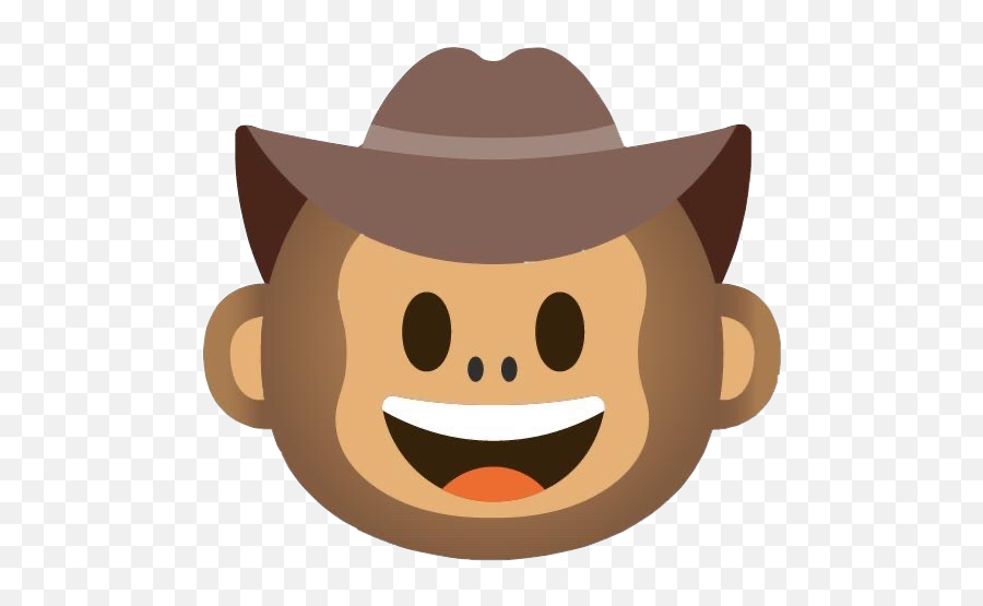 Monkey Emoji Sticker - Cowboy Monkey Emoji,Monkey Emoji
