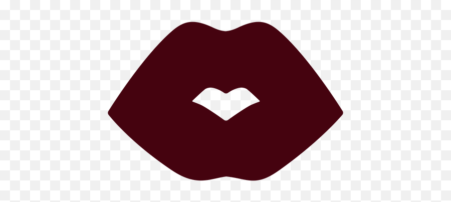 Simple Kiss Lips Silhouette - Transparent Png U0026 Svg Vector File Euston Railway Station Emoji,Blowing Kiss Emoji