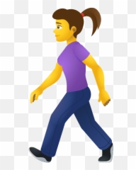 Woman Walking - For Running Emoji,Shocker Emoji