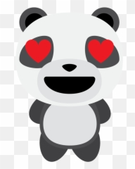 Free Emoji Panda Love Png With - Com Raiva