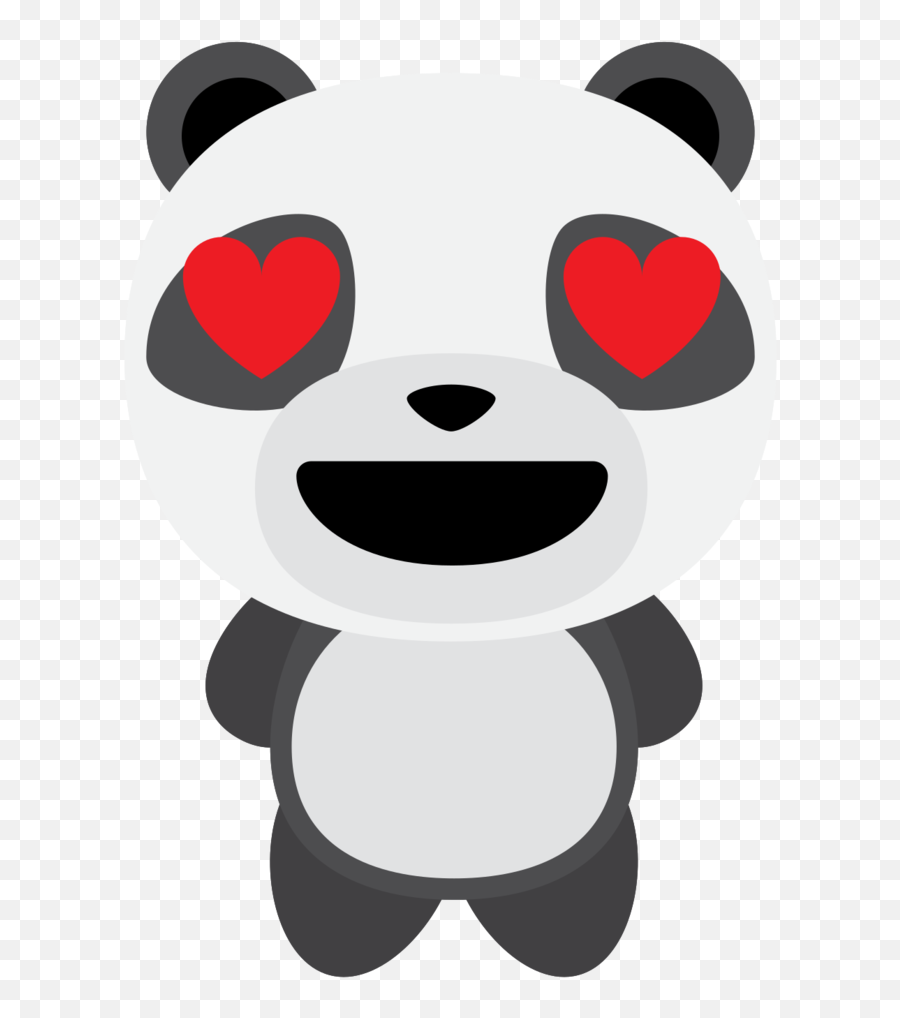 Free Emoji Panda Love Png With - Panda Com Raiva,Romantic Emoji