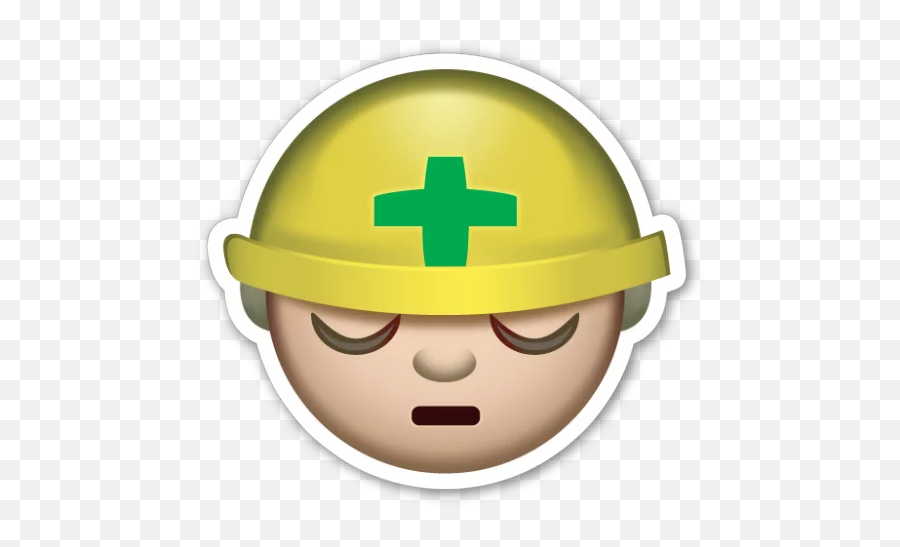 Telegram Sticker 28 From Collection Emoji V10 By - Construction Worker Emoji,Ambulance Emoji