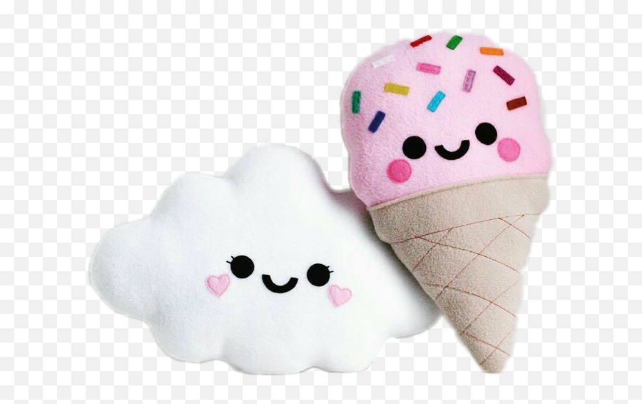 Cute Pillows Sticker Challenge - Soft Emoji,Ice Cream Emoji Pillow