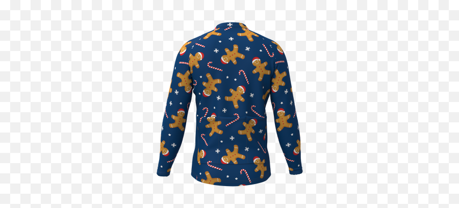 Christmas Cycling Jersey Freestylecyclingcom - Long Sleeve Emoji,Gingerbread Man Emoji