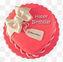 Name Heart Shape Happy Birthday Cake Emoji