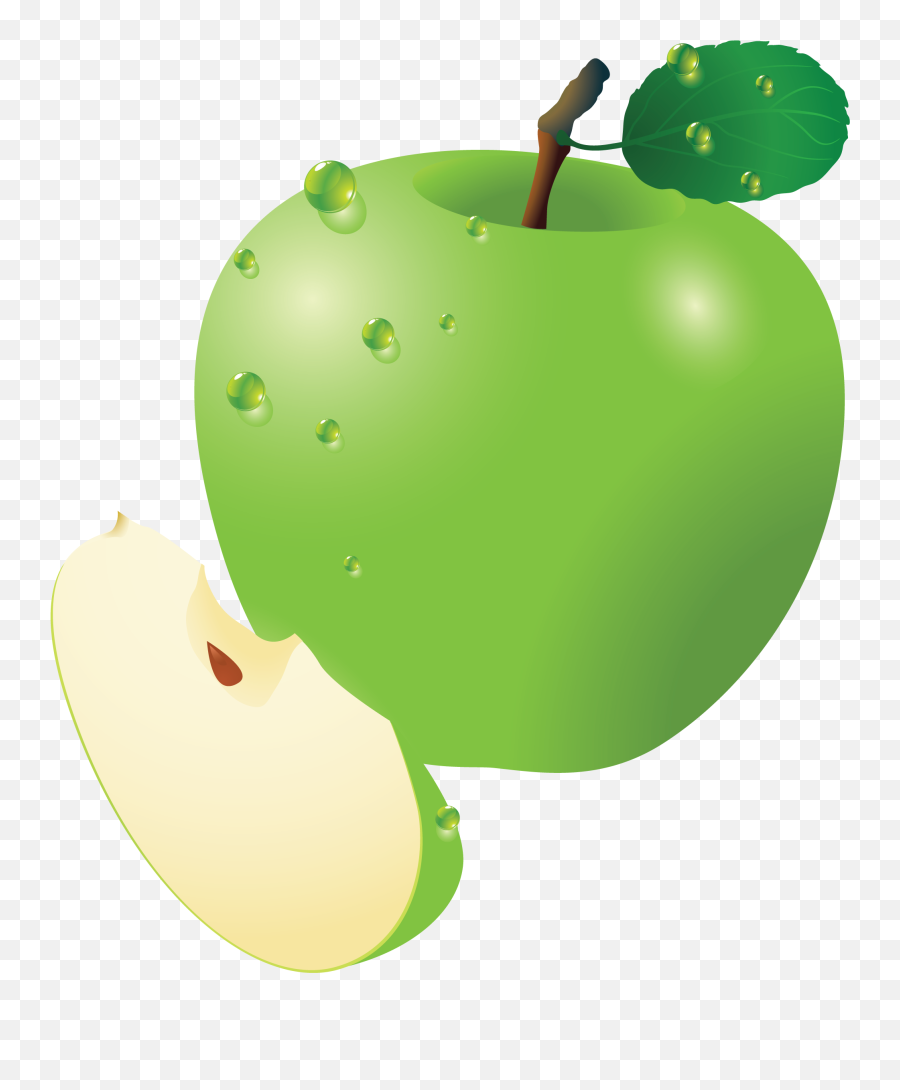 Green Apple Vector Png Picture - Fruit Vector Emoji,Green Apple Emoji