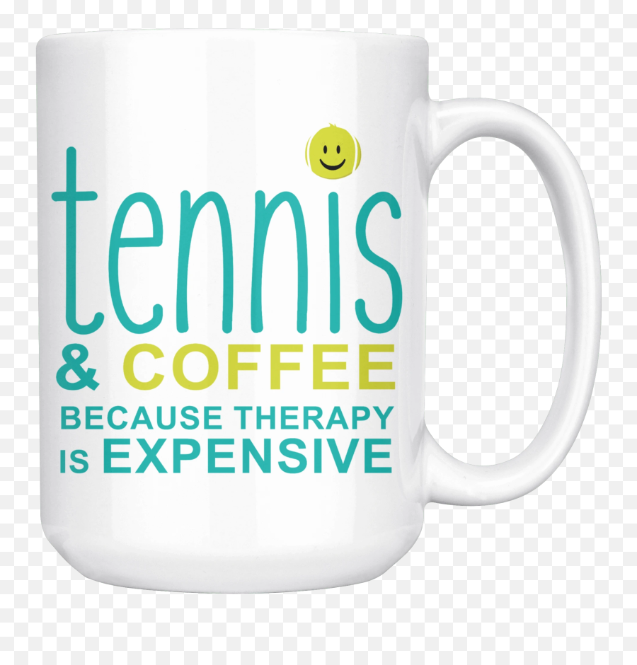 Tennis And Coffee Large Mug - Mug Emoji,Coffee Emoticon