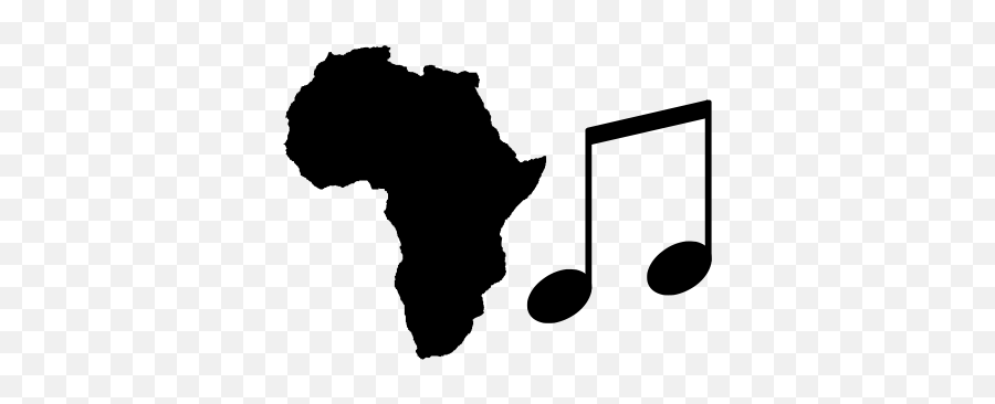 Africa Music Zp 8th Notes - African Map Black Png Emoji,Music Note Emojis