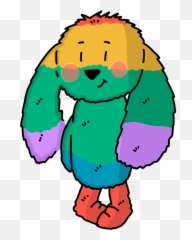 Bunny Rabbit Rainbow - Cartoon Emoji,Bunny Ears Emoji