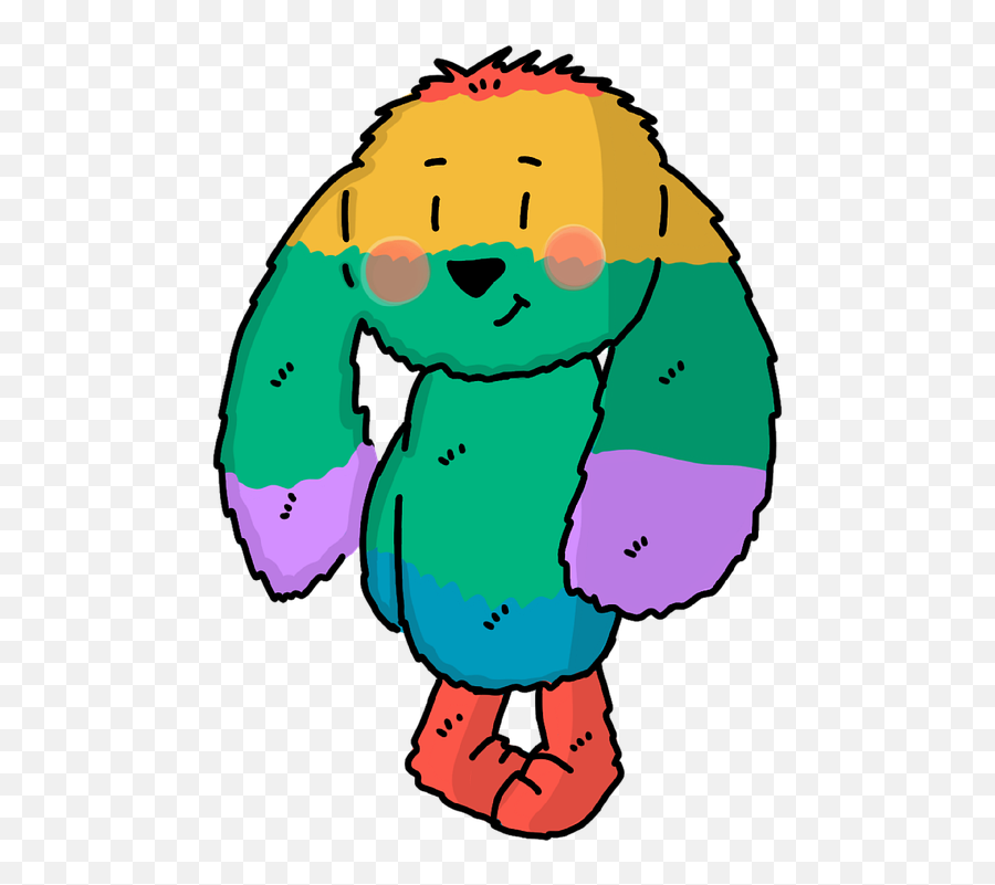 Bunny Rabbit Rainbow - Cartoon Emoji,Bunny Ears Emoji